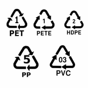 simboli raccolta differenziata plastica